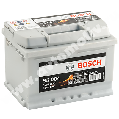 Автомобильный аккумулятор Bosch S5 61.0 низкий фото 400x400