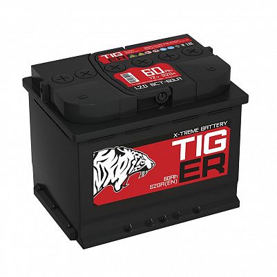 Автомобильный аккумулятор Tiger X-treme (Тюмень) 60.0 обр фото 401x401