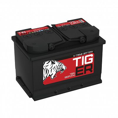 Автомобильный аккумулятор Tiger X-treme (Тюмень) 75.0 обр фото 401x401