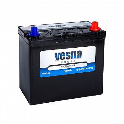 Автомобильный аккумулятор VESNA Power 55 (B24L) с перех фото 401x401