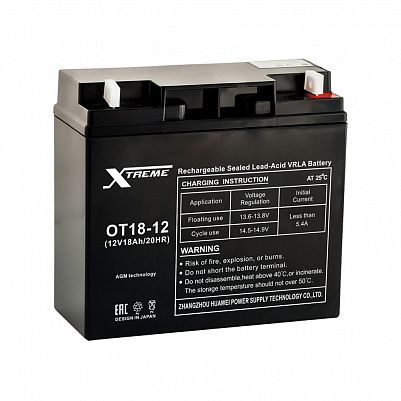 Аккумулятор Xtreme VRLA 12v  18Ah (OT18-12) фото 401x401