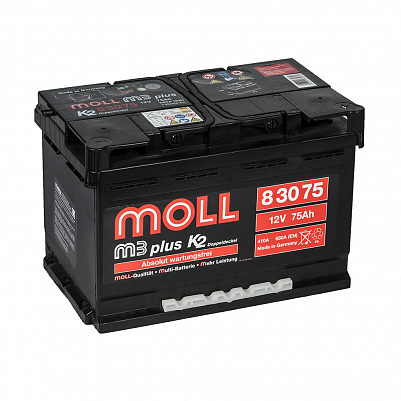 Автомобильный аккумулятор MOLL M3 plus 75.0 фото 401x401