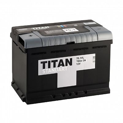 Автомобильный аккумулятор TITAN Standart 75.1 фото 401x401