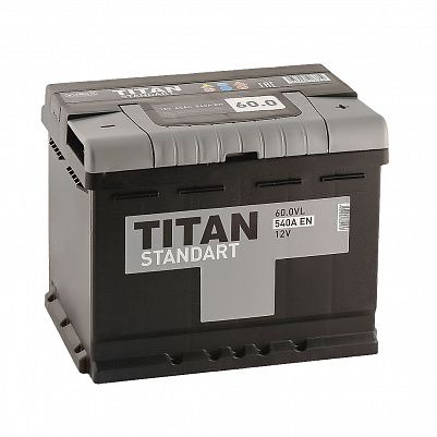 Автомобильный аккумулятор TITAN Standart 60.0 фото 401x401